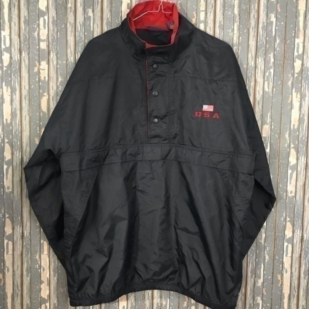 Vtg Harvard Square Nylon Windbreaker Large USA